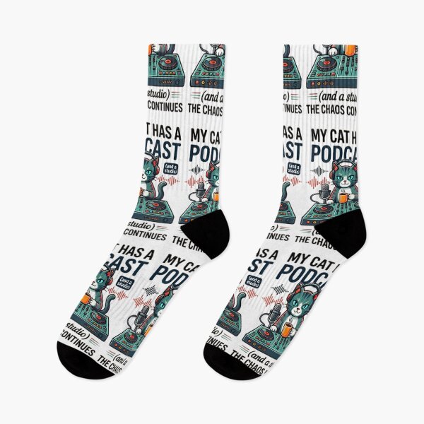Item preview, My Cat Has A Podcast DJ Studio Music Cat designed and sold by Pyt27.