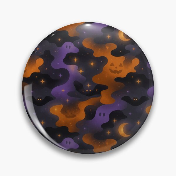 Item preview, spooky Halloween Nightfall Camo –  Pumpkin‑Orange & Midnight‑Black Pattern designed and sold by The Digital Compass.
