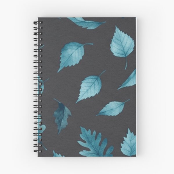 Artikelvorschau, Blaue botanische Blätter, dunkles Muster entworfen und verkauft von SassyArtistry.