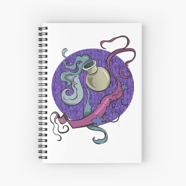 Aquarius zodiac Spiral Notebook