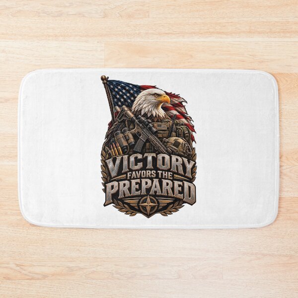 Item preview, Victory Favors The Prepared Patriotic Eagle Skull designed and sold by CrazySzoopWorld.