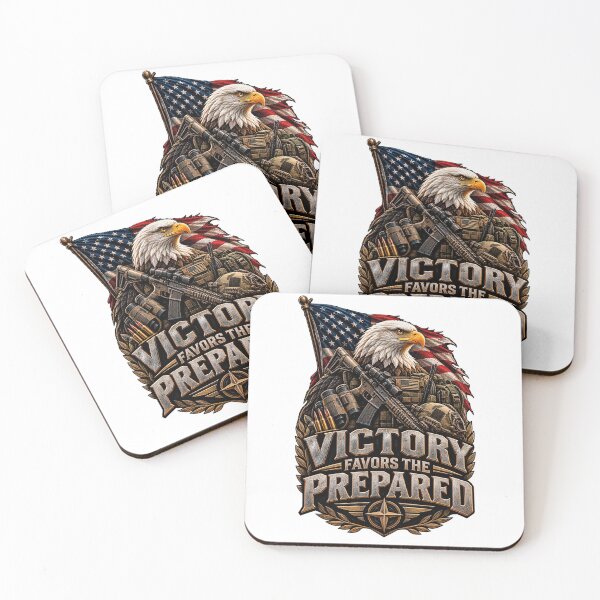 Item preview, Victory Favors The Prepared Patriotic Eagle Skull designed and sold by CrazySzoopWorld.