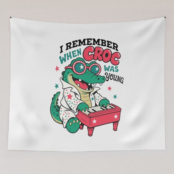 Item preview, I Remember When Croc Was Young Playing Keyboard designed and sold by DwigHills.