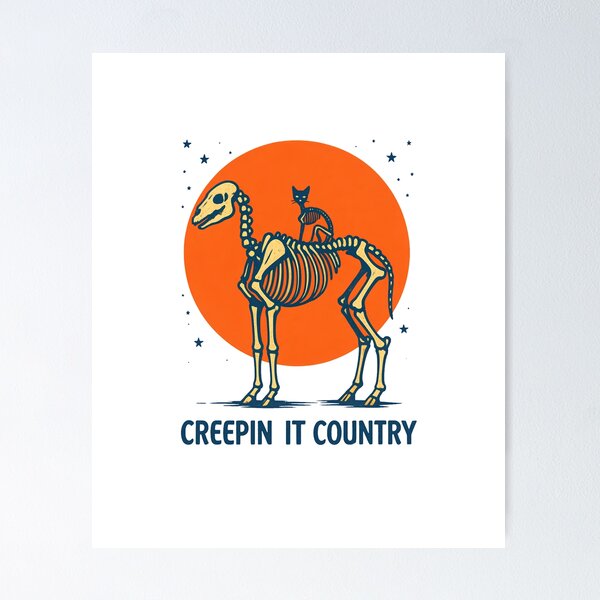 Item preview, Creepin It Country Skeleton Horse designed and sold by HBDStudio.