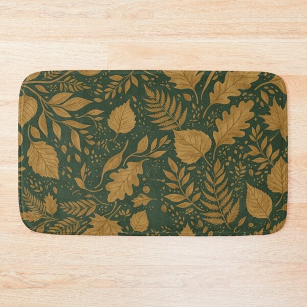 Item preview, Dark Green Autumn Foliage Pattern designed and sold by SassyArtistry.