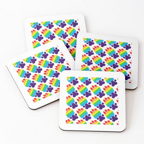 Item preview, Rainbow Paw Cat Pattern - Colorful Feline Design designed and sold by Madrigalleryp.