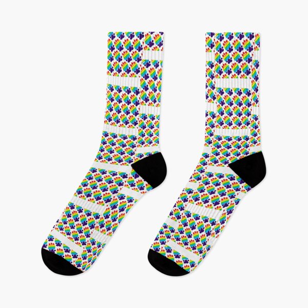 Item preview, Rainbow Paw Cat Pattern - Colorful Feline Design designed and sold by Madrigalleryp.