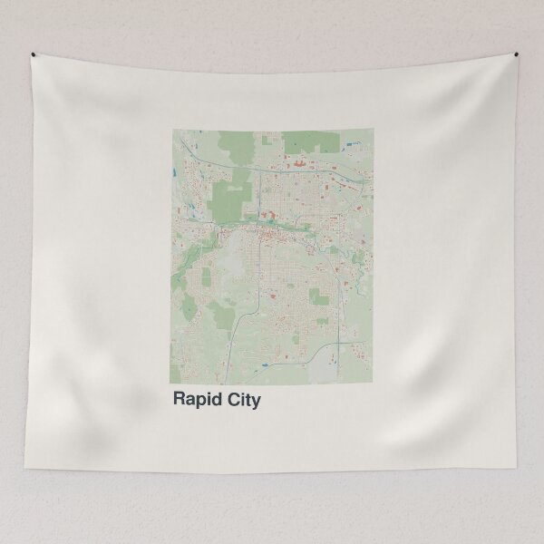 Item preview, Rapid City Minimalistic Map Art designed and sold by MapsNerd.