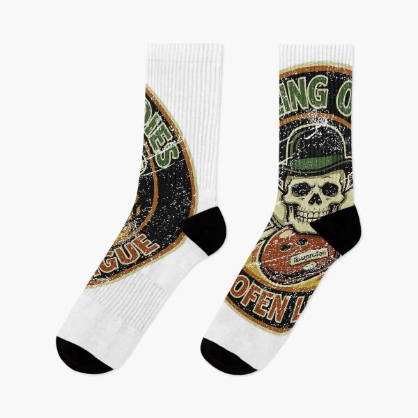 Item preview, Bowling Oldies Ibuprofen League Vintage Skull Bowler Design designed and sold by GiftsProShop.