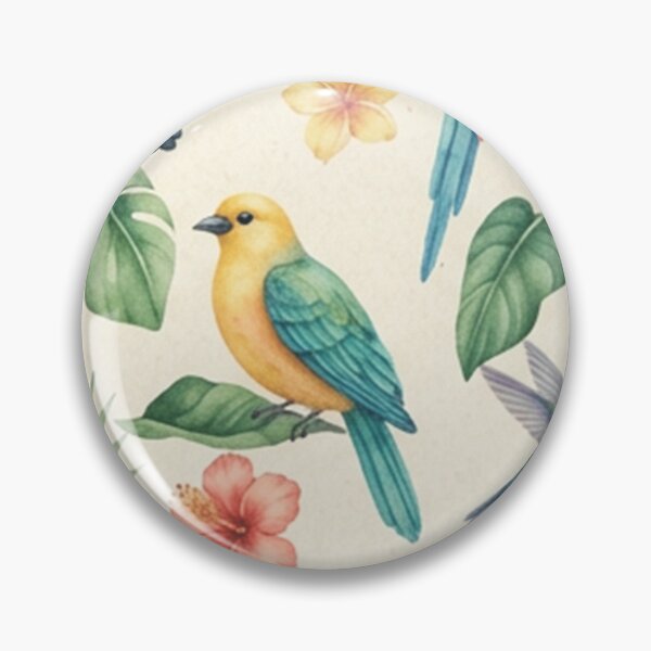 Item preview, Colorful Tropical Parrots and Leaves Pattern designed and sold by SassyArtistry.