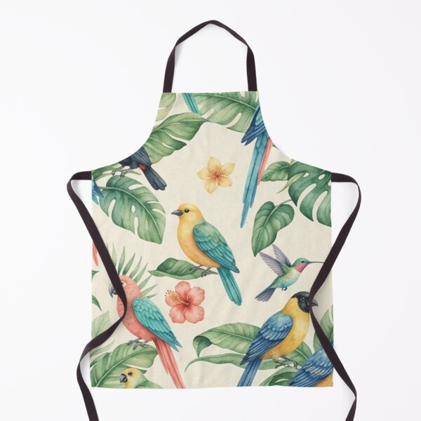 Item preview, Colorful Tropical Parrots and Leaves Pattern designed and sold by SassyArtistry.