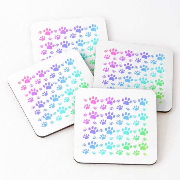 Item preview, Rainbow Paw Pattern Black designed and sold by Madrigalleryp.