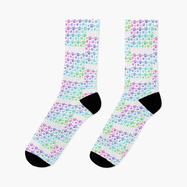 Item preview, Rainbow Paw Pattern Black designed and sold by Madrigalleryp.
