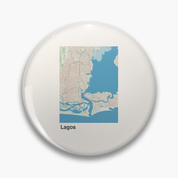 Item preview, Lagos Minimalistic Map Art designed and sold by MapsNerd.