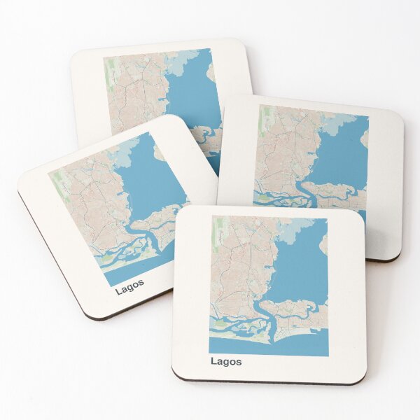 Item preview, Mapa minimalista de Lagos designed and sold by MapsNerd.