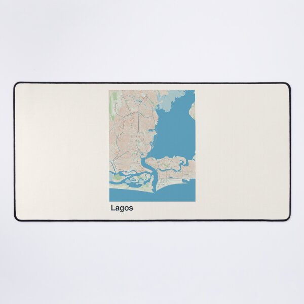 Item preview, Lagos Minimalistic Map Art designed and sold by MapsNerd.