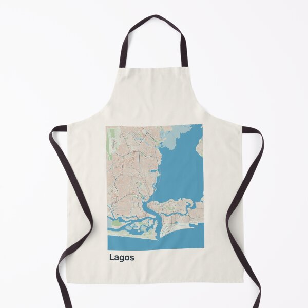 Item preview, Lagos Minimalistic Map Art designed and sold by MapsNerd.