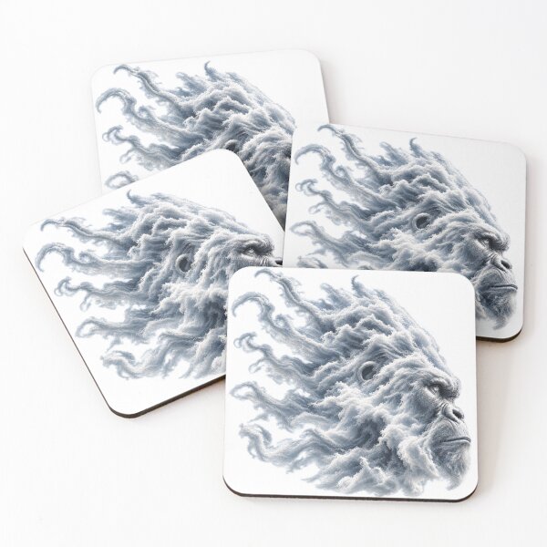 Item preview, Silverback Gorilla – Wild Portrait in White and Silver | Artistic Cloud designed and sold by PLUSHIWORLDtm.