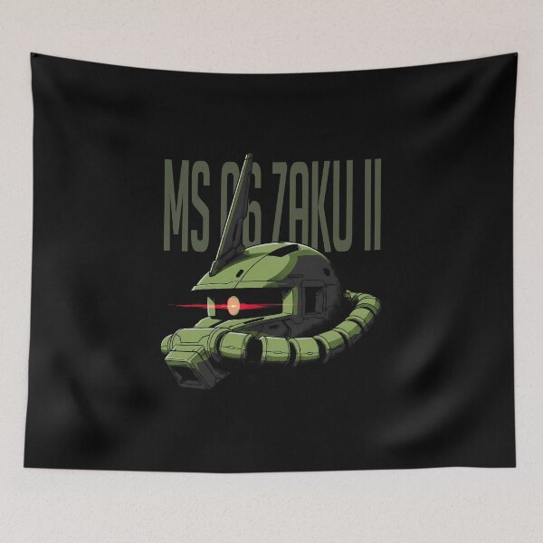 Item preview, gunpla poster MS-06 Zaku II gundam head digital art illustration  designed and sold by sabartgunpla.