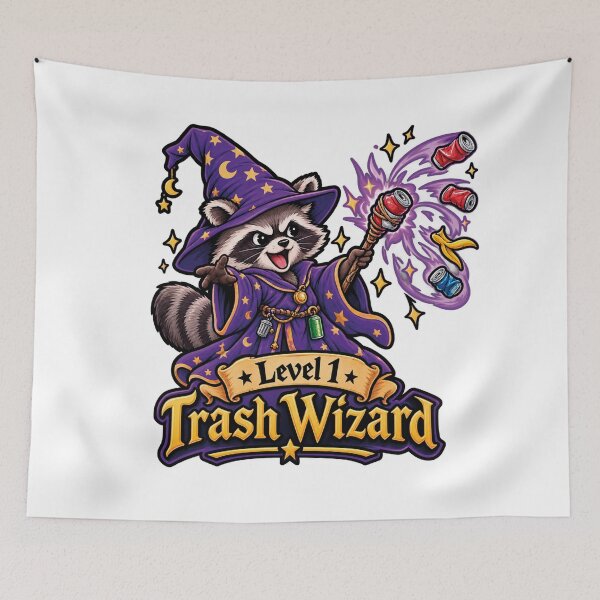 Item preview, Level 1 Trash Wizard Raccoon RPG designed and sold by CrazySzoopWorld.