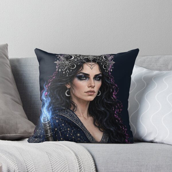 Item preview, Hecate Goddess of Witchcraft & Crossroads – Triple Moon Dark Divine Feminine Art designed and sold by Alcyone-Blue.