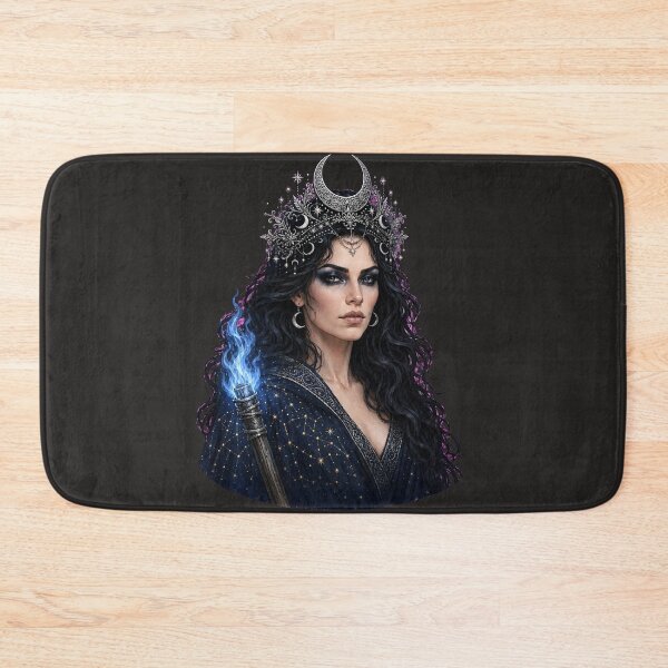 Item preview, Hecate Goddess of Witchcraft & Crossroads – Triple Moon Dark Divine Feminine Art designed and sold by Alcyone-Blue.