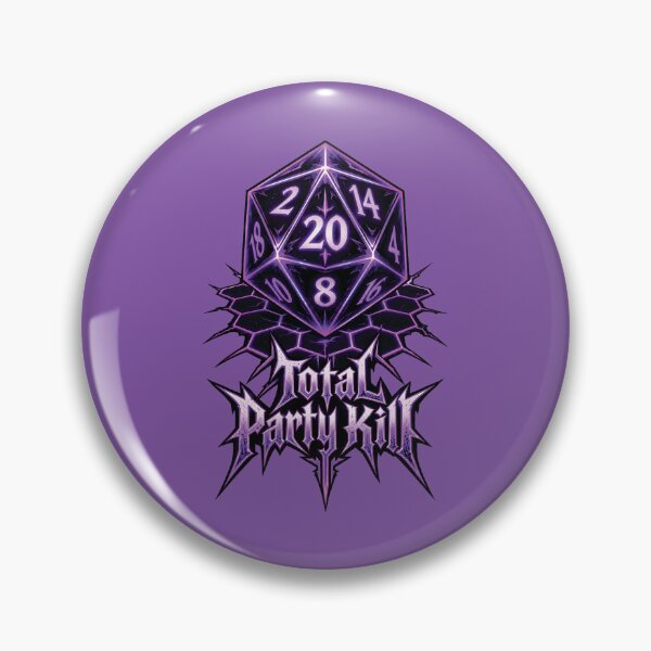 Item preview, Total Party Kill D20 Dice Heavy Metal Tabletop RPG designed and sold by KAYJAY DESIGNS.
