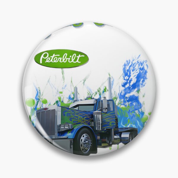 Item preview, Green and Blue Flame Peterbilt Truck Artwork Design designed and sold by chrisalexs23.