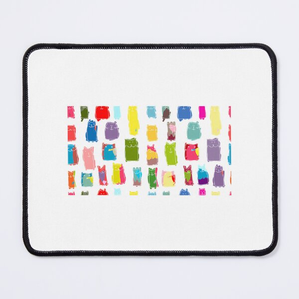Item preview, Texture With Colorful Cats With Curved Tails. Can Be Used For Textile Website Background Book Cover Packaging. designed and sold by Madrigalleryp.