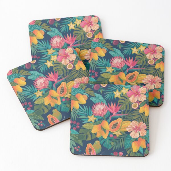 Item preview, Colorful Tropical Fruit and Floral Pattern designed and sold by SassyArtistry.