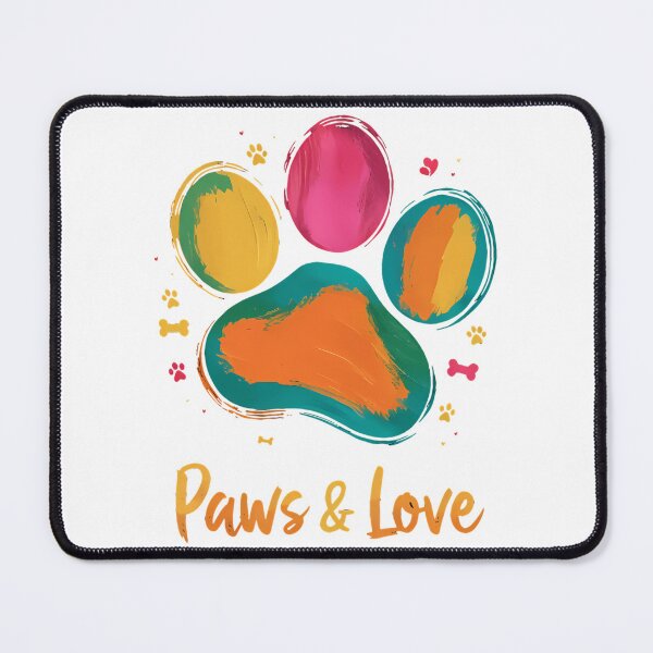 Item preview, Watercolor Pawprints Cat Dog Lovers Abstract Art designed and sold by Madrigalleryp.