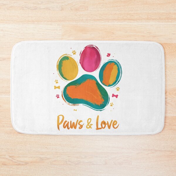 Item preview, Watercolor Pawprints Cat Dog Lovers Abstract Art designed and sold by Madrigalleryp.
