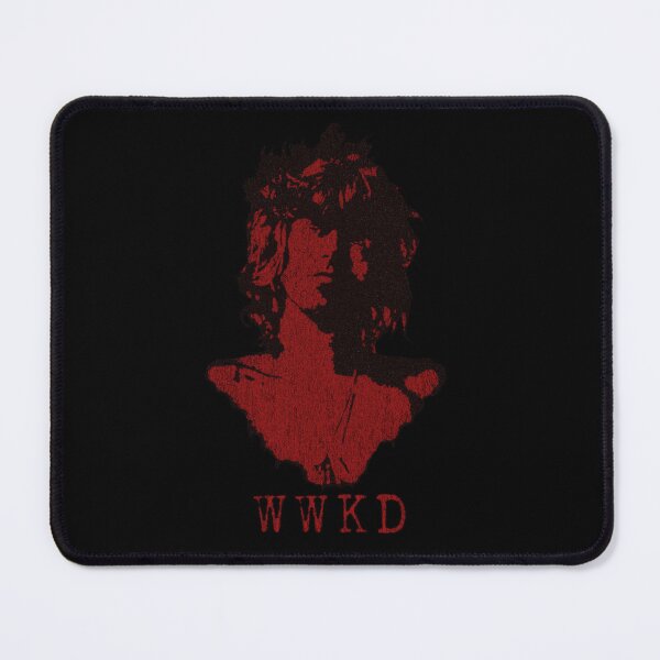 Item preview, WWKD What Would Keith Do Crimson Distressed Halftone Graphic Art designed and sold by surmind.