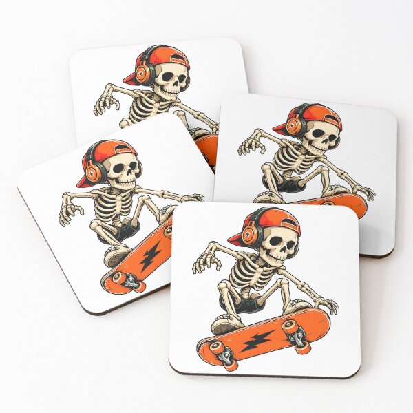 Item preview, Skeleton Skateboarding Halloween designed and sold by Dmo3HarkoArt.