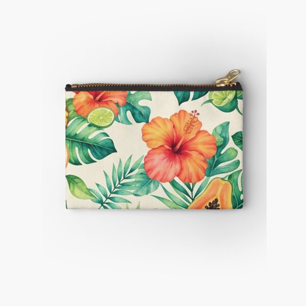 Item preview, Tropical Papaya Pineapple Floral Pattern designed and sold by SassyArtistry.