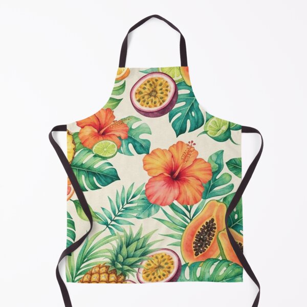 Item preview, Tropical Papaya Pineapple Floral Pattern designed and sold by SassyArtistry.