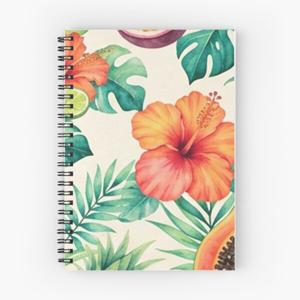 Item preview, Tropical Papaya Pineapple Floral Pattern designed and sold by SassyArtistry.