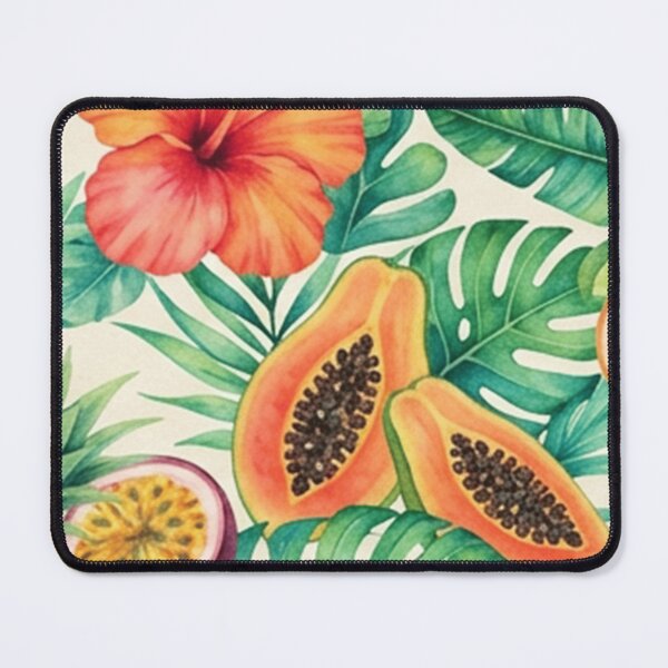 Item preview, Tropical Papaya Pineapple Floral Pattern designed and sold by SassyArtistry.