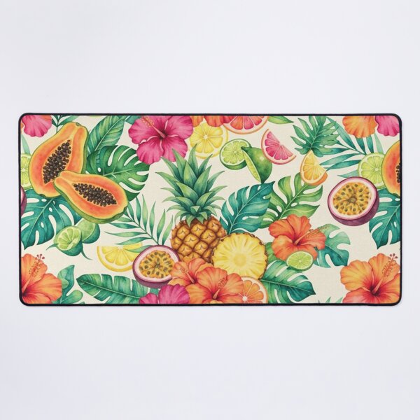 Item preview, Tropical Papaya Pineapple Floral Pattern designed and sold by SassyArtistry.