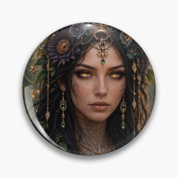 Item preview, Emerald Antler Queen | Enchanted Forest Goddess Fantasy Art designed and sold by Alcyone-Blue.