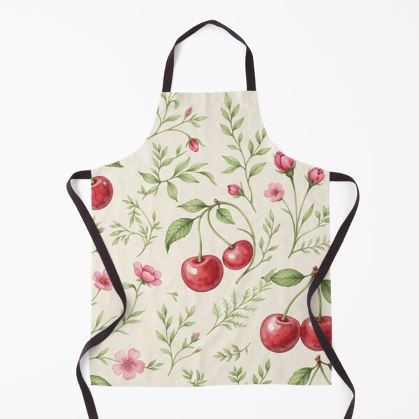 Item preview, Watercolor Cherry Floral Botanical Pattern designed and sold by SassyArtistry.