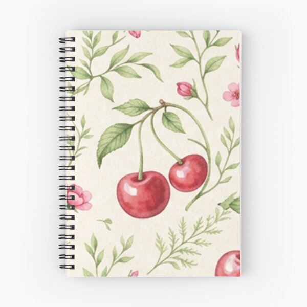 Item preview, Watercolor Cherry Floral Botanical Pattern designed and sold by SassyArtistry.