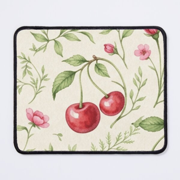 Item preview, Watercolor Cherry Floral Botanical Pattern designed and sold by SassyArtistry.