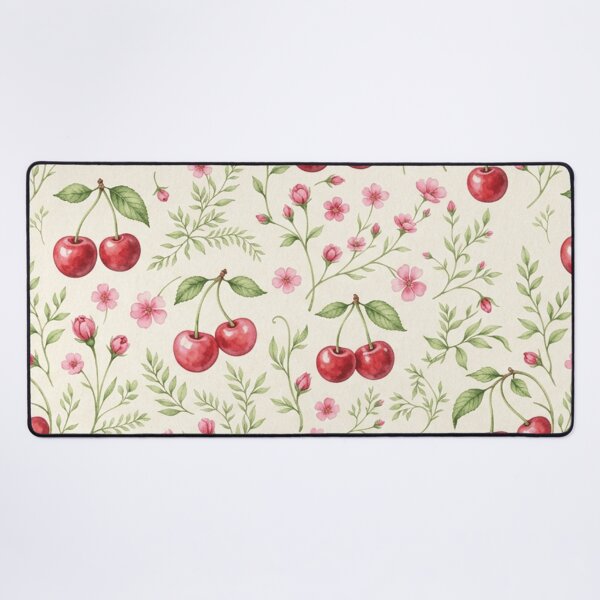 Item preview, Watercolor Cherry Floral Botanical Pattern designed and sold by SassyArtistry.