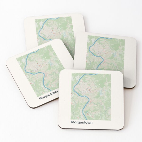 Artikelvorschau, Minimalistische Kartenkunst für Morgantown entworfen und verkauft von MapsNerd.