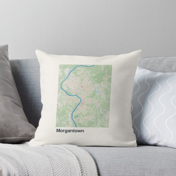 Artikelvorschau, Minimalistische Kartenkunst für Morgantown entworfen und verkauft von MapsNerd.