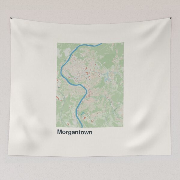 Item preview, Morgantown Minimalistic Map Art designed and sold by MapsNerd.