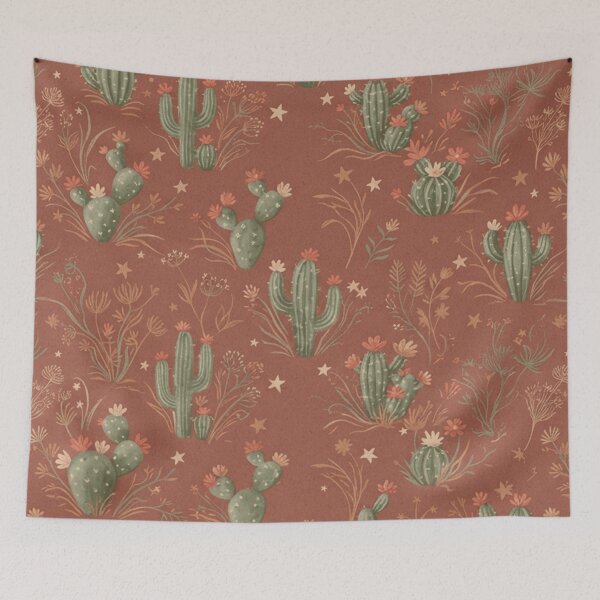 Item preview, Vintage Desert Cactus Botanical Pattern designed and sold by SassyArtistry.