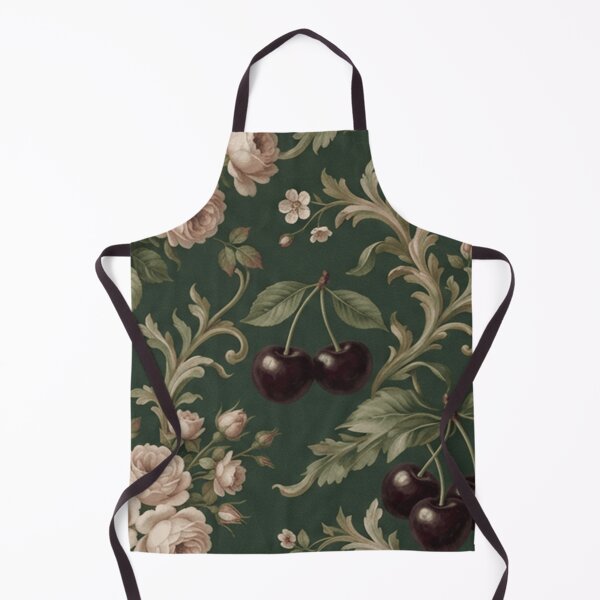 Item preview, Vintage Black Cherry Floral Pattern designed and sold by SassyArtistry.