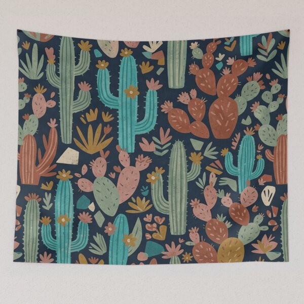 Item preview, Colorful Desert Cactus Botanical Pattern designed and sold by SassyArtistry.